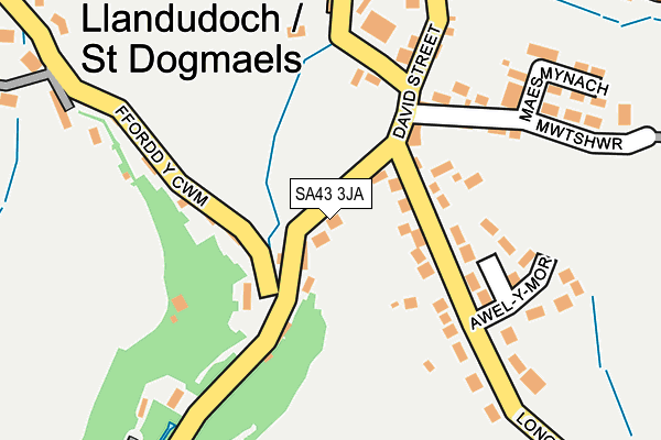 SA43 3JA map - OS OpenMap – Local (Ordnance Survey)