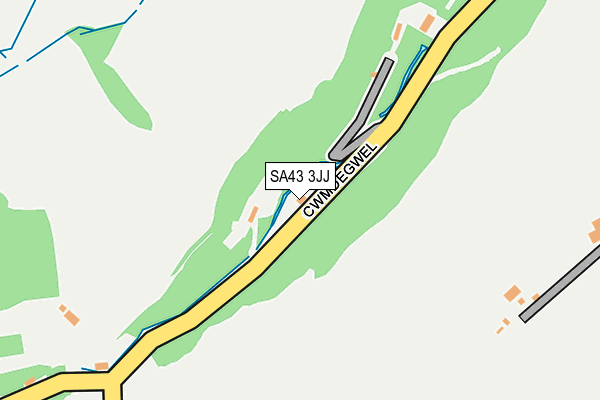 SA43 3JJ map - OS OpenMap – Local (Ordnance Survey)