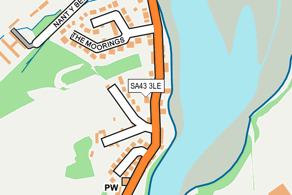 SA43 3LE map - OS OpenMap – Local (Ordnance Survey)