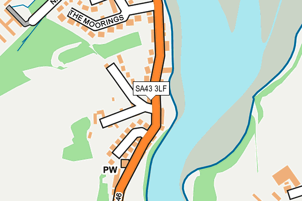 SA43 3LF map - OS OpenMap – Local (Ordnance Survey)