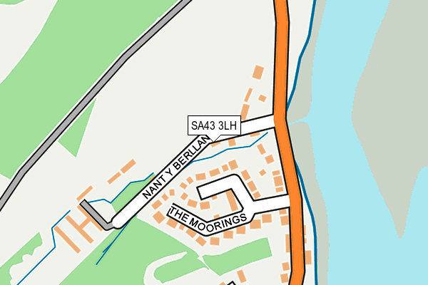 SA43 3LH map - OS OpenMap – Local (Ordnance Survey)