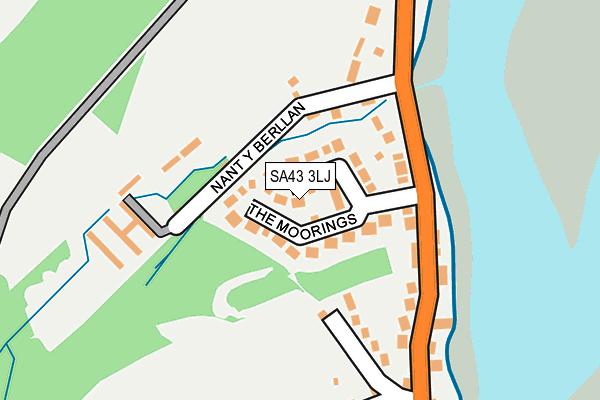 SA43 3LJ map - OS OpenMap – Local (Ordnance Survey)