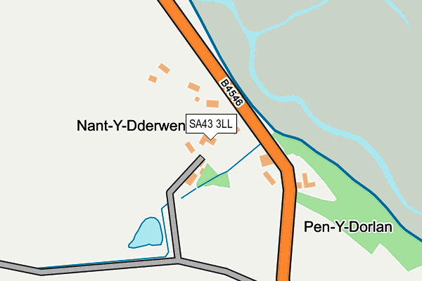 SA43 3LL map - OS OpenMap – Local (Ordnance Survey)