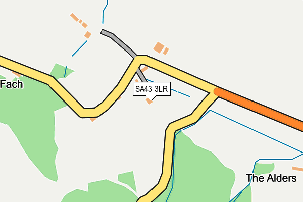 SA43 3LR map - OS OpenMap – Local (Ordnance Survey)