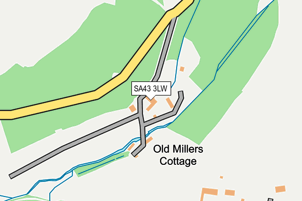 SA43 3LW map - OS OpenMap – Local (Ordnance Survey)