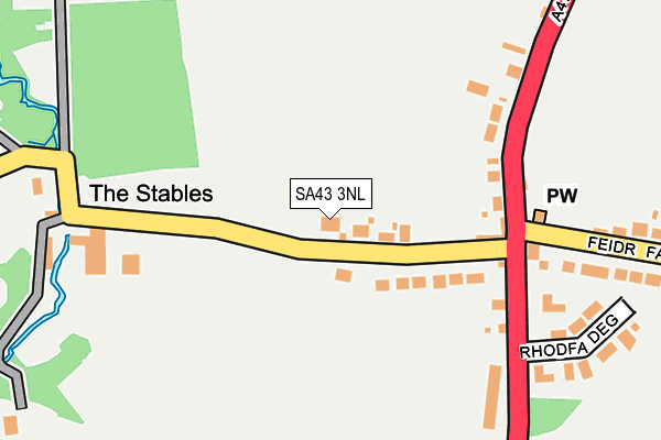 SA43 3NL map - OS OpenMap – Local (Ordnance Survey)