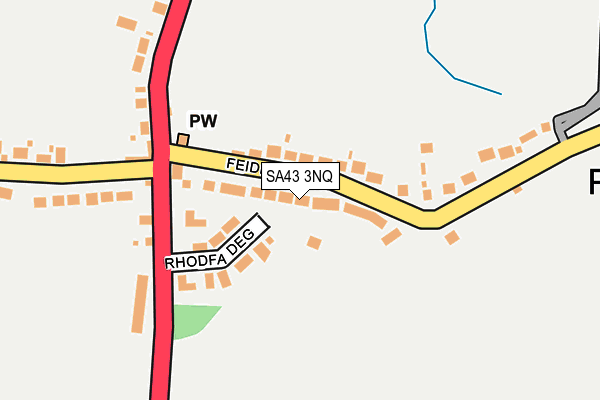SA43 3NQ map - OS OpenMap – Local (Ordnance Survey)