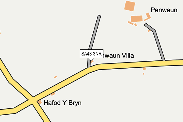 SA43 3NR map - OS OpenMap – Local (Ordnance Survey)