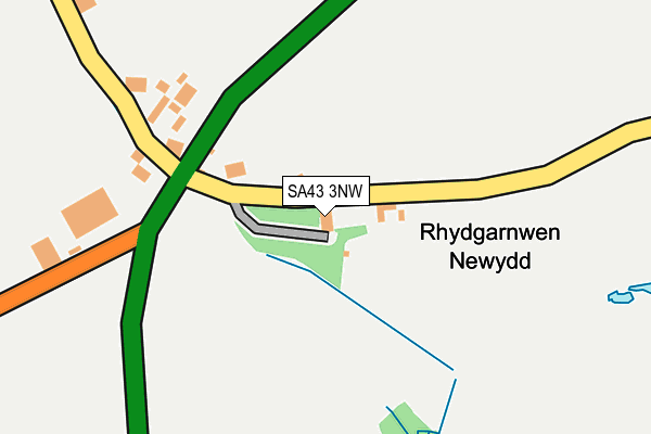 SA43 3NW map - OS OpenMap – Local (Ordnance Survey)