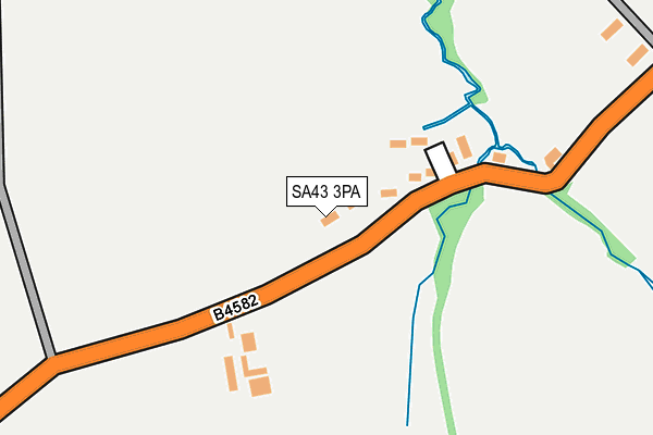 SA43 3PA map - OS OpenMap – Local (Ordnance Survey)