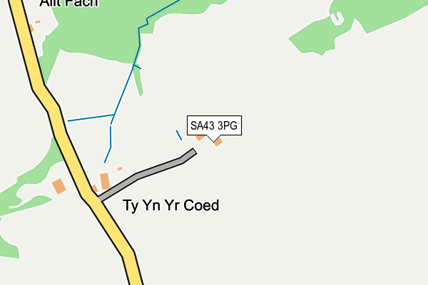 SA43 3PG map - OS OpenMap – Local (Ordnance Survey)