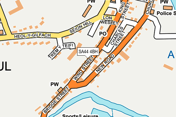 SA44 4BH map - OS OpenMap – Local (Ordnance Survey)