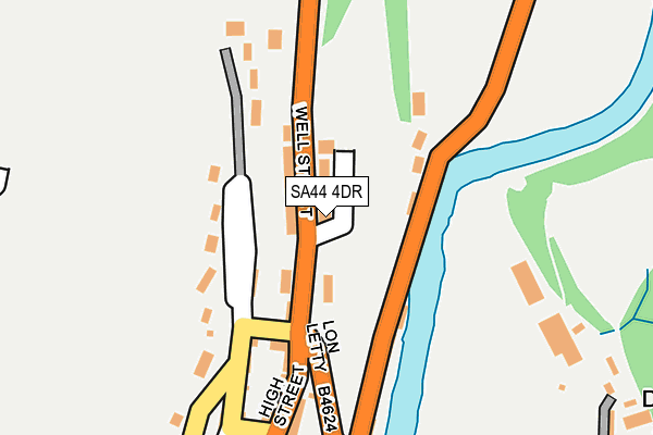 SA44 4DR map - OS OpenMap – Local (Ordnance Survey)