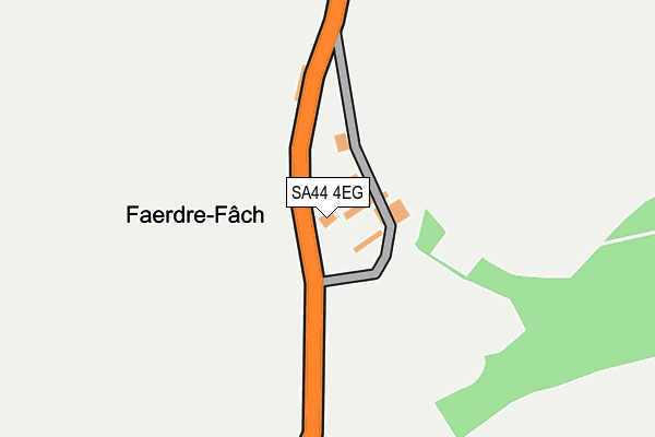 SA44 4EG map - OS OpenMap – Local (Ordnance Survey)