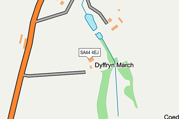 SA44 4EJ map - OS OpenMap – Local (Ordnance Survey)