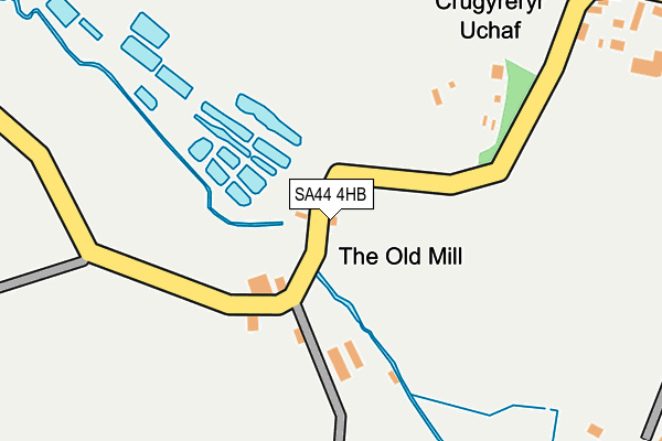 SA44 4HB map - OS OpenMap – Local (Ordnance Survey)