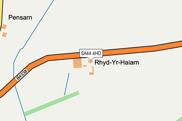 SA44 4HD map - OS OpenMap – Local (Ordnance Survey)