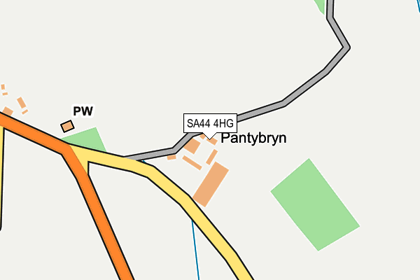 SA44 4HG map - OS OpenMap – Local (Ordnance Survey)