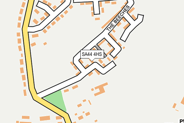 SA44 4HS map - OS OpenMap – Local (Ordnance Survey)