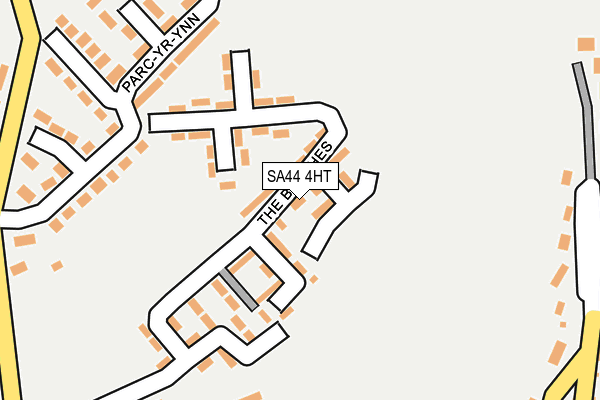 SA44 4HT map - OS OpenMap – Local (Ordnance Survey)