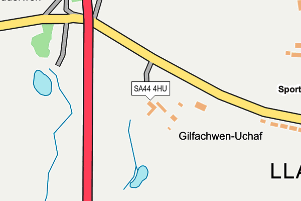 SA44 4HU map - OS OpenMap – Local (Ordnance Survey)