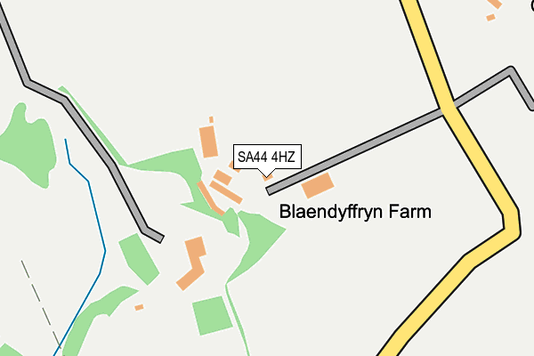 SA44 4HZ map - OS OpenMap – Local (Ordnance Survey)