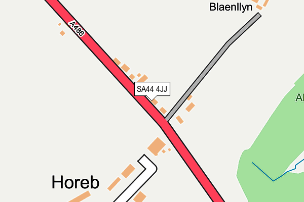 SA44 4JJ map - OS OpenMap – Local (Ordnance Survey)