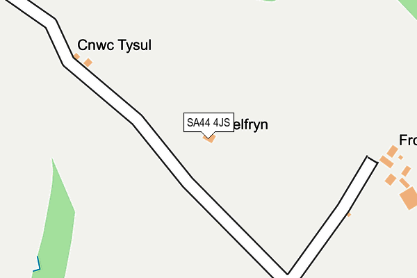 SA44 4JS map - OS OpenMap – Local (Ordnance Survey)