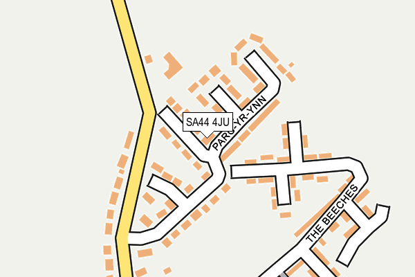 SA44 4JU map - OS OpenMap – Local (Ordnance Survey)