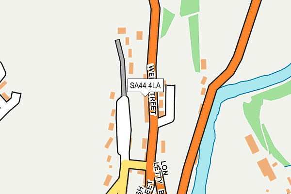 SA44 4LA map - OS OpenMap – Local (Ordnance Survey)