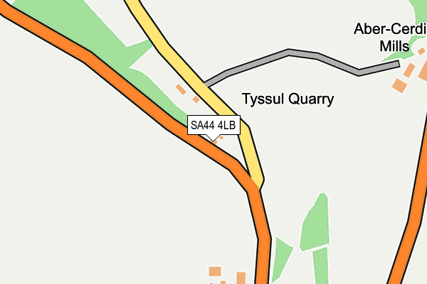 SA44 4LB map - OS OpenMap – Local (Ordnance Survey)