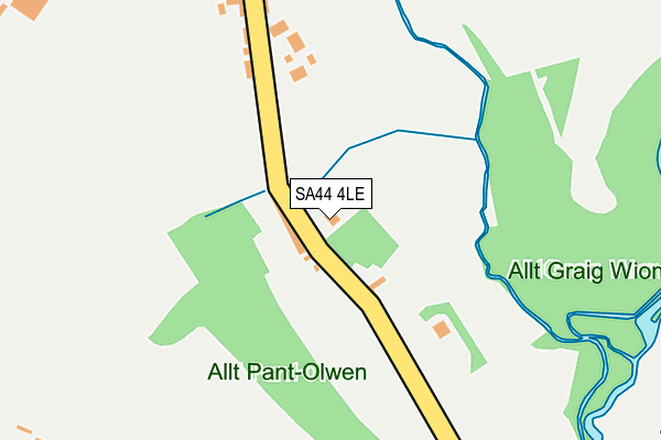 SA44 4LE map - OS OpenMap – Local (Ordnance Survey)