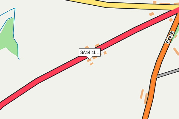 SA44 4LL map - OS OpenMap – Local (Ordnance Survey)