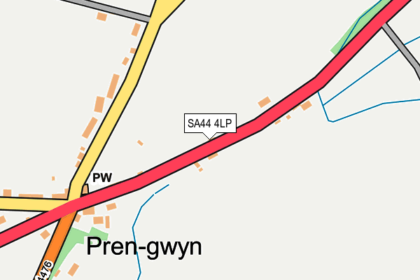 SA44 4LP map - OS OpenMap – Local (Ordnance Survey)