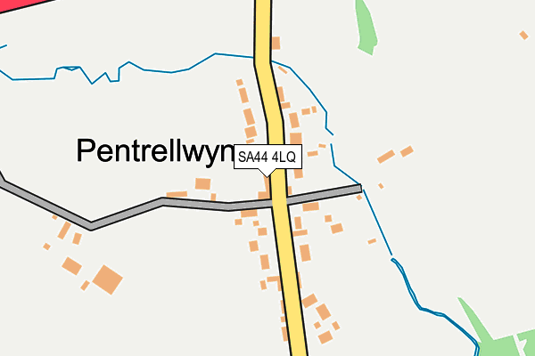 SA44 4LQ map - OS OpenMap – Local (Ordnance Survey)