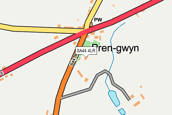 SA44 4LR map - OS OpenMap – Local (Ordnance Survey)