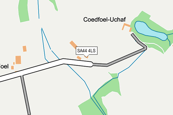 SA44 4LS map - OS OpenMap – Local (Ordnance Survey)