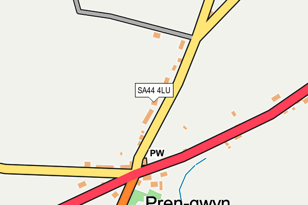 SA44 4LU map - OS OpenMap – Local (Ordnance Survey)