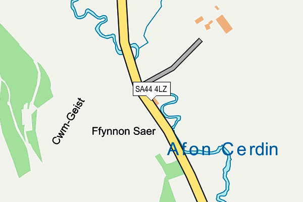 SA44 4LZ map - OS OpenMap – Local (Ordnance Survey)