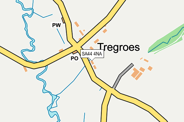 SA44 4NA map - OS OpenMap – Local (Ordnance Survey)