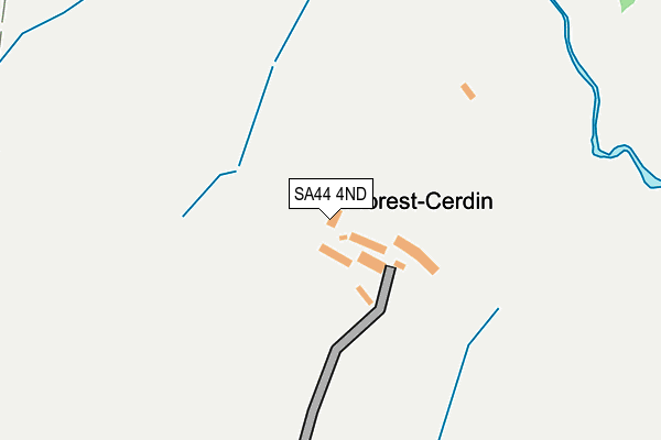 SA44 4ND map - OS OpenMap – Local (Ordnance Survey)
