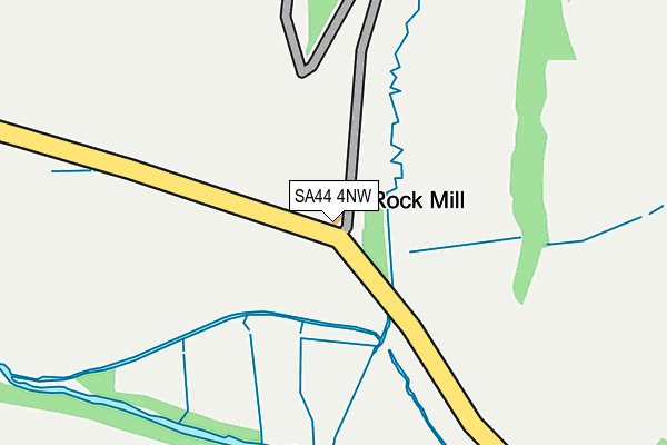 SA44 4NW map - OS OpenMap – Local (Ordnance Survey)