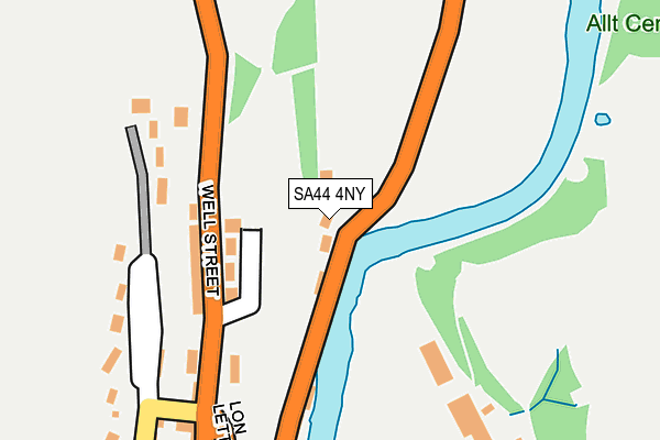 SA44 4NY map - OS OpenMap – Local (Ordnance Survey)