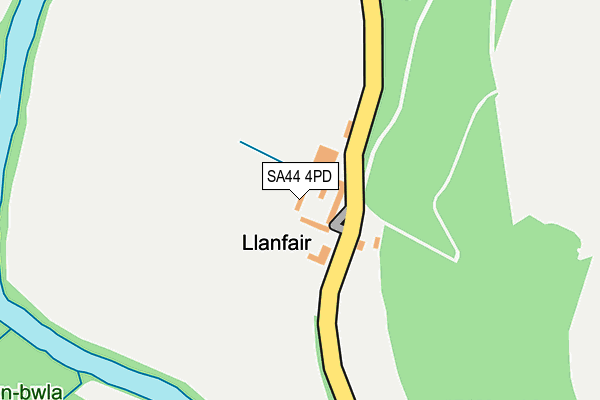 SA44 4PD map - OS OpenMap – Local (Ordnance Survey)