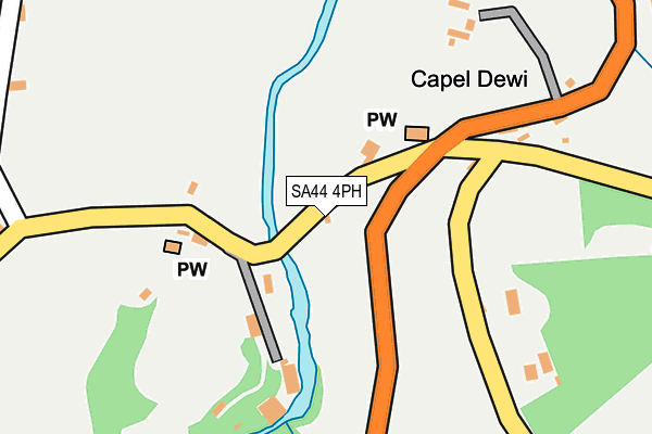 SA44 4PH map - OS OpenMap – Local (Ordnance Survey)