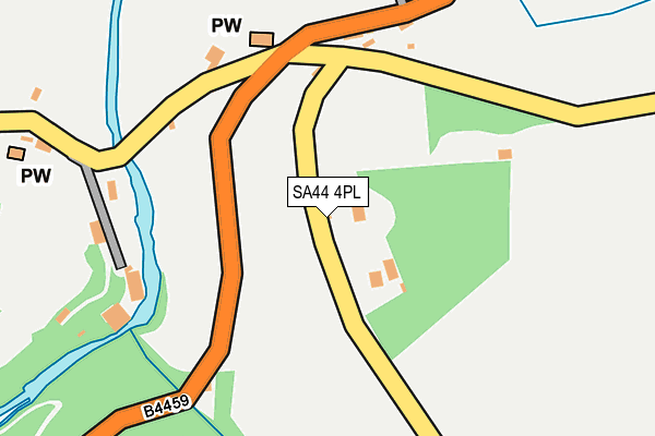SA44 4PL map - OS OpenMap – Local (Ordnance Survey)