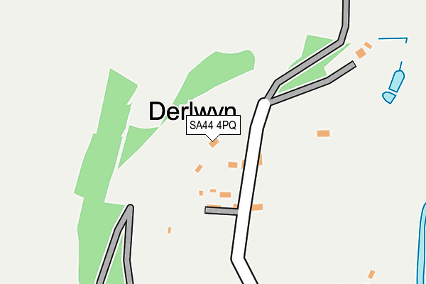 SA44 4PQ map - OS OpenMap – Local (Ordnance Survey)