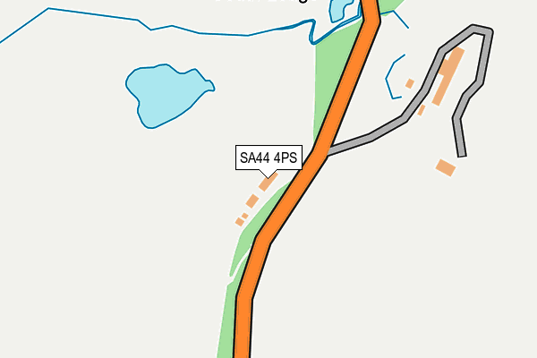 SA44 4PS map - OS OpenMap – Local (Ordnance Survey)