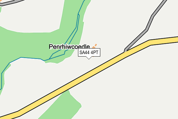SA44 4PT map - OS OpenMap – Local (Ordnance Survey)