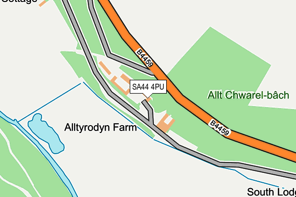 SA44 4PU map - OS OpenMap – Local (Ordnance Survey)